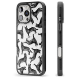 iPhone 16 Pro Max German Shepherd (Black) Watercolour Dog Pattern Black Impact Phone Case