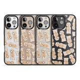 iPhone 16 Pro Max Cockapoo (Champagne) Watercolour Dog Pattern Black Impact Phone Case