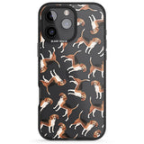 iPhone 16 Pro Max Beagle Watercolour Dog Pattern Black Impact Phone Case