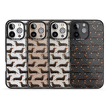 iPhone 16 Pro Max Dachshund (Black & Tan) Watercolour Dog Pattern Black Impact Phone Case