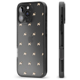 iPhone 16 Pro Max Pug Dog Pattern Clear Black Impact Phone Case