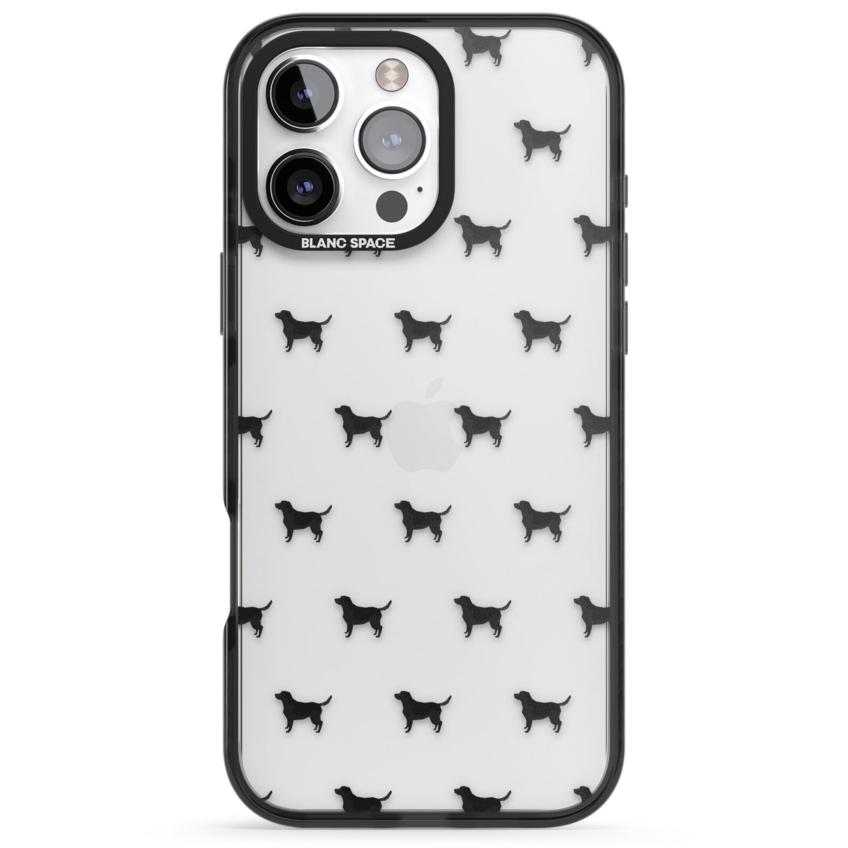 Black Labrador Dog Pattern Clear