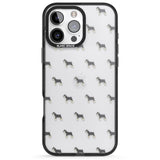 iPhone 16 Pro Max Schnauzer Dog Pattern Clear Black Impact Phone Case