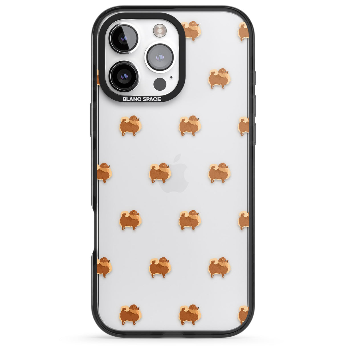 Pomeranian Dog Pattern Clear