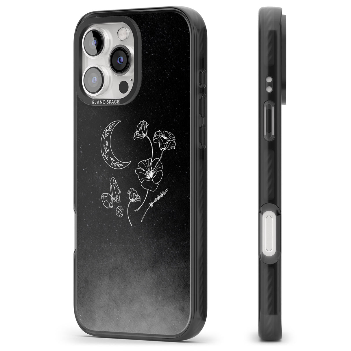 iPhone 16 Pro Max Crescent Moon Collection Black Impact Phone Case