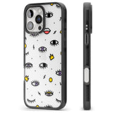 iPhone 16 Pro Max Eyes & Lips Icons Black Impact Phone Case