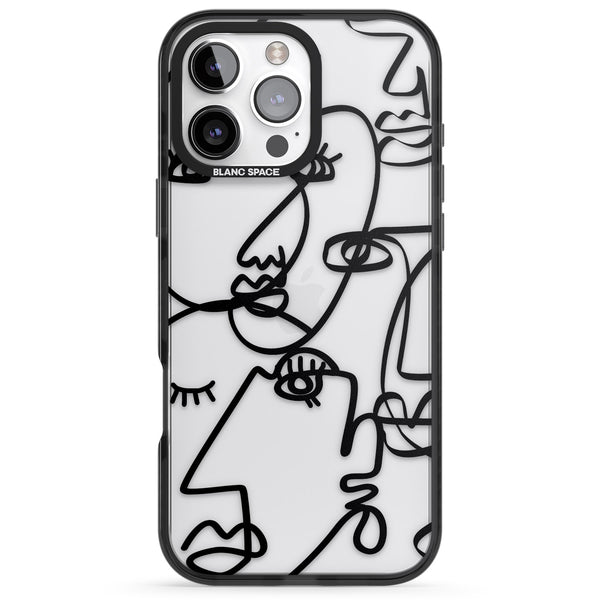 Abstract Line Art Black Clear