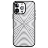 iPhone 16 Pro Max Abstract Lines: Circles Black Impact Phone Case