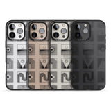 iPhone 16 Pro Max Abstract Lines: Mixed Pattern #2 Black Impact Phone Case