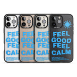 iPhone 16 Pro Max Feel Good Feel Calm (Blue) Black Impact Phone Case