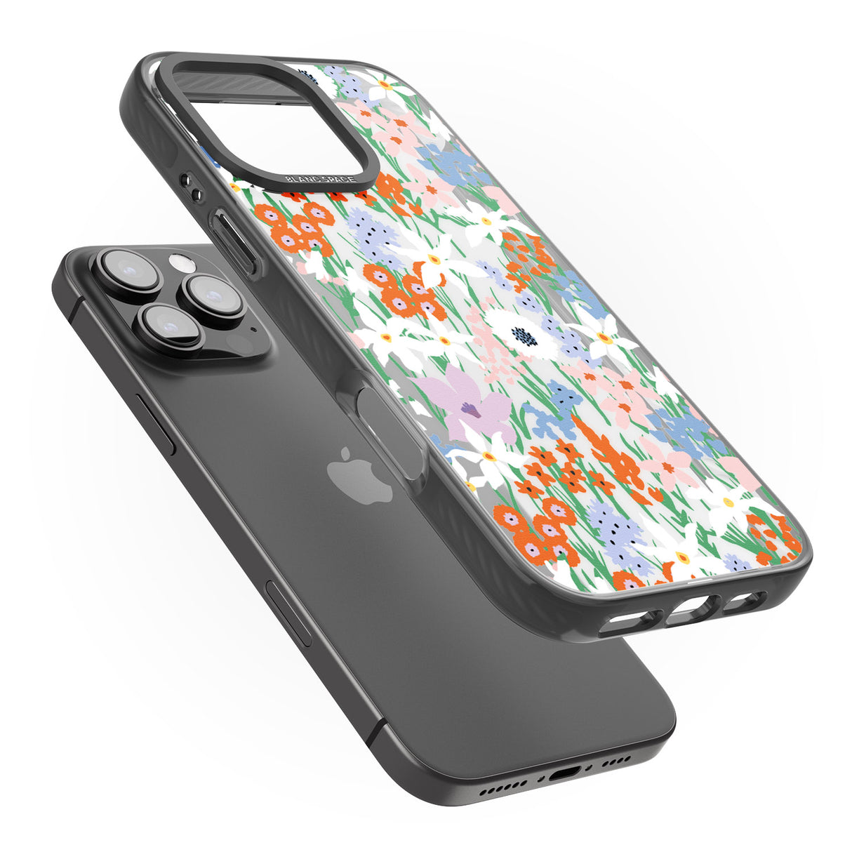 iPhone 16 Pro Max Springtime Meadow: Transparent Black Impact Phone Case