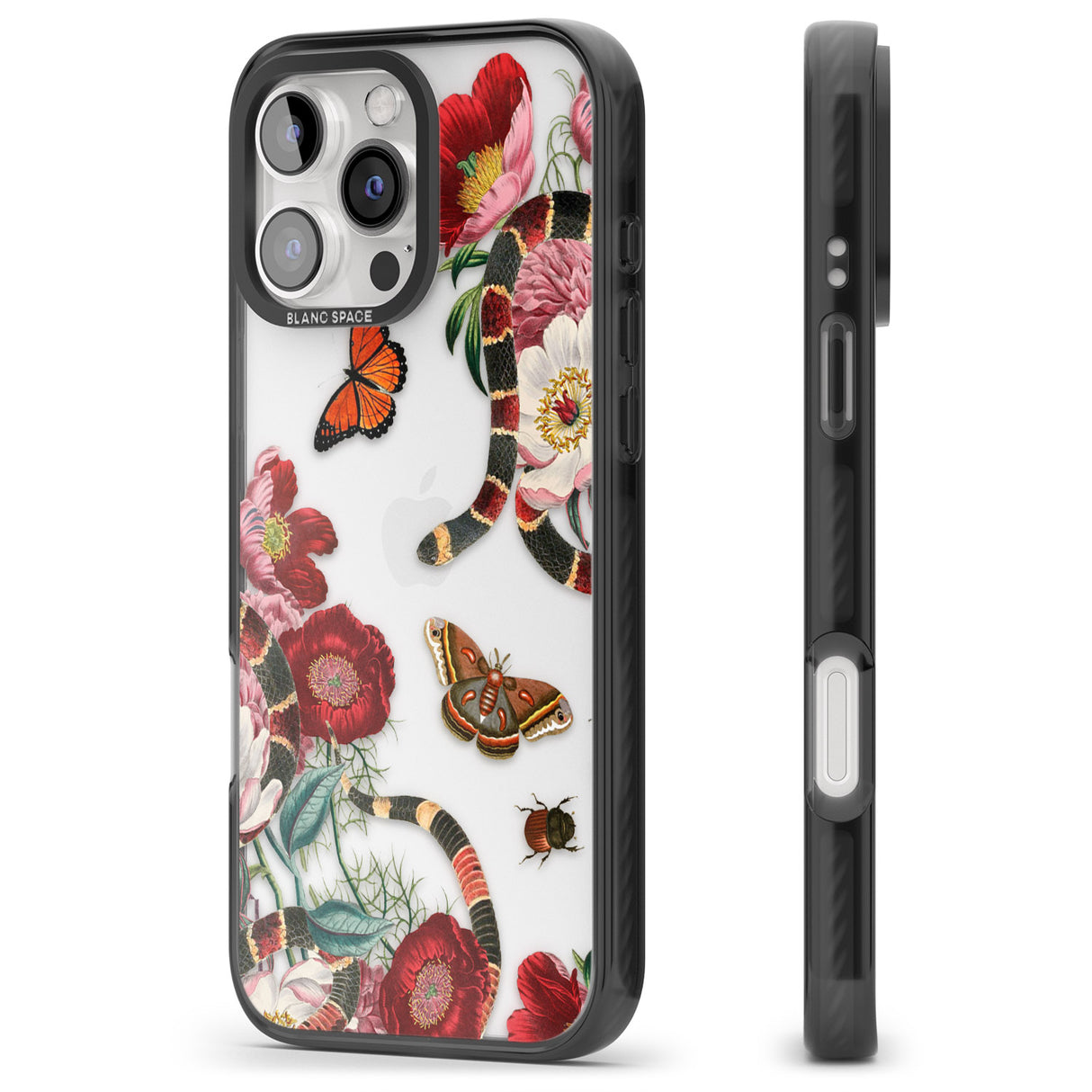 iPhone 16 Pro Max Botanical Snake Black Impact Phone Case