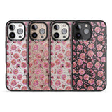 iPhone 16 Pro Max Pink Flowers & Blossoms Transparent Design Black Impact Phone Case