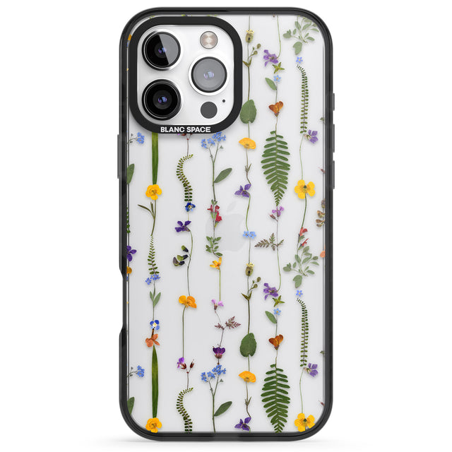 iPhone 16 Pro Max Wildflower Chain Black Impact Phone Case