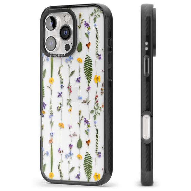 iPhone 16 Pro Max Wildflower Chain Black Impact Phone Case