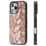 iPhone 16 Pro Max Wildflowers and Ferns on Terracotta Black Impact Phone Case