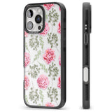 iPhone 16 Pro Max Roses & Eucalyptus Transparent Floral Black Impact Phone Case