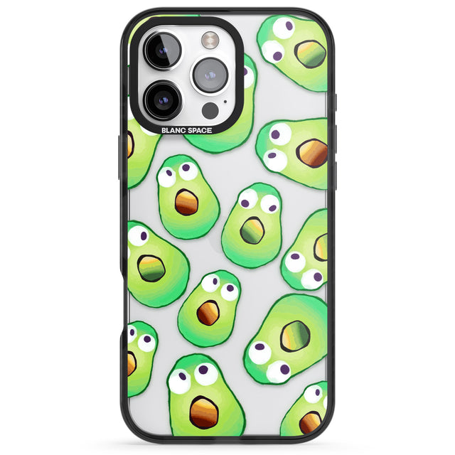 iPhone 16 Pro Max Shocked Avocados Black Impact Phone Case