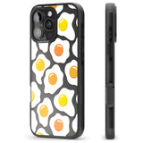 iPhone 16 Pro Max Fried Egg Pattern Black Impact Phone Case