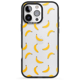 iPhone 16 Pro Max Banana Pattern Black Impact Phone Case