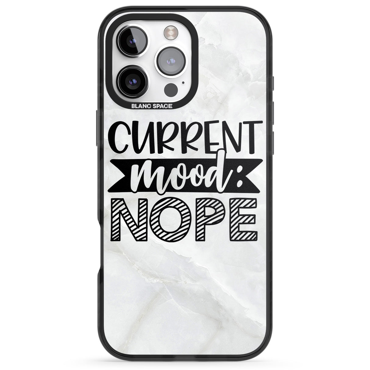 iPhone 16 Pro Max Current Mood NOPE Black Impact Phone Case