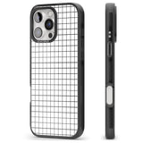 iPhone 16 Pro Max Simplistic Small Grid Designs White Black Impact Phone Case