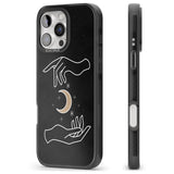 iPhone 16 Pro Max Hands Surrounding Moon Black Impact Phone Case