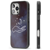 iPhone 16 Pro Max Floating Moon Above Hand Black Impact Phone Case