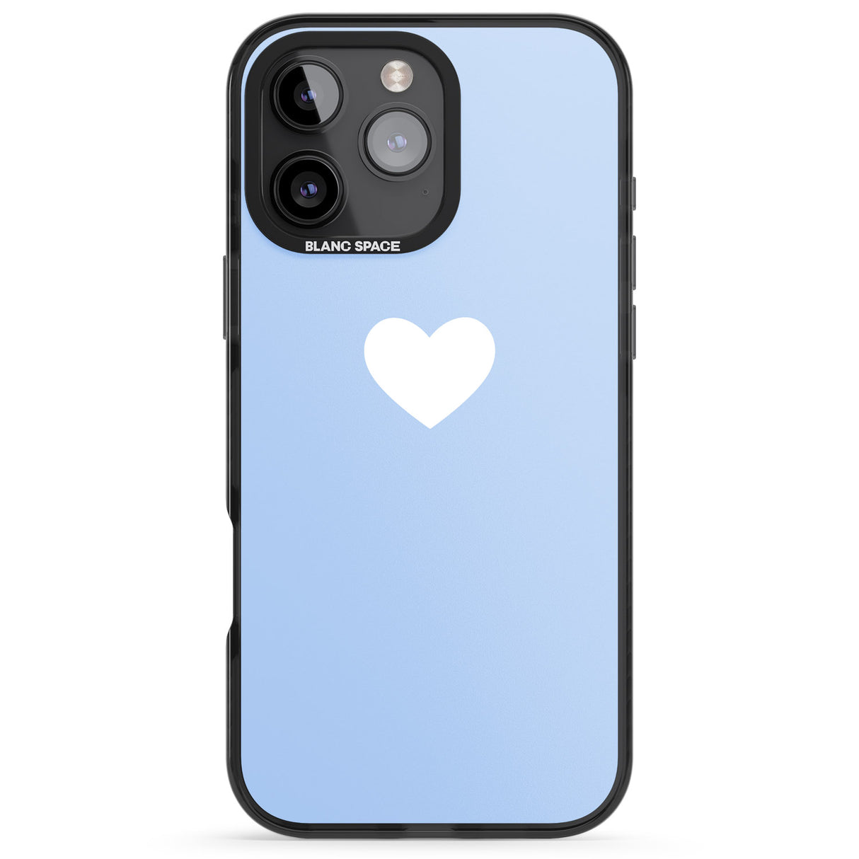 Single Heart Design: White & Baby Blue