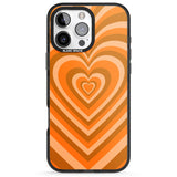 iPhone 16 Pro Max Orange Heart Illusion Black Impact Phone Case