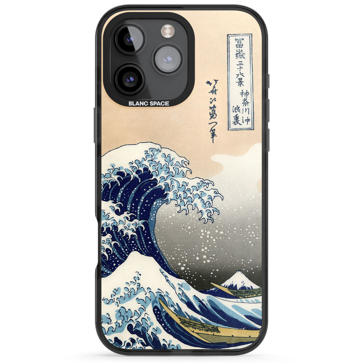 Great Wave Black Impact Phone Case for iPhone 16 Pro, iPhone 16 Pro Max