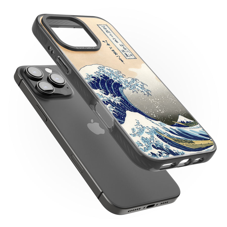 Great Wave Black Impact Phone Case for iPhone 16 Pro, iPhone 16 Pro Max