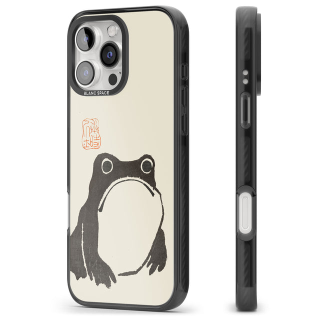 Matsumoto Hoji Frog Black Impact Phone Case for iPhone 16 Pro, iPhone 16 Pro Max