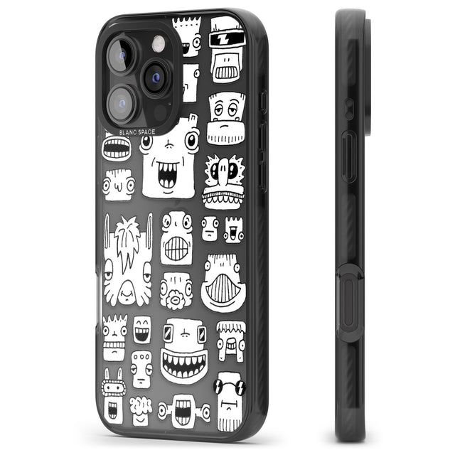 iPhone 16 Pro Max Burst Heads Black Impact Phone Case