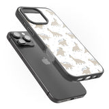 iPhone 16 Pro Max Adorable Dinosaurs Pattern Black Impact Phone Case