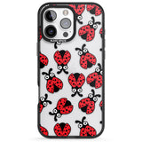 iPhone 16 Pro Max Ladybug Pattern Black Impact Phone Case