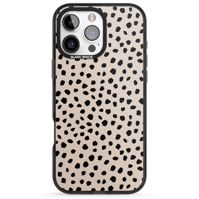 iPhone 16 Pro Max Almond Latte Black Impact Phone Case