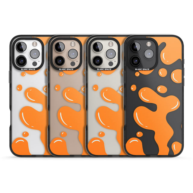 iPhone 16 Pro Max Orange Lava Lamp Black Impact Phone Case