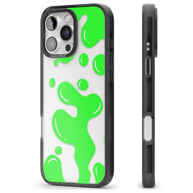 iPhone 16 Pro Max Green Lava Lamp Black Impact Phone Case