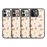 iPhone 16 Pro Max Cute Cat Pattern Black Impact Phone Case