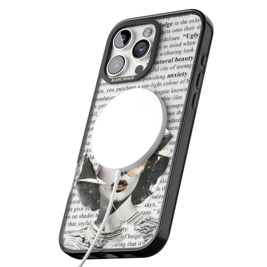 Beauty is Within Black Impact Magsafe Phone Case for iPhone 16 Pro, iPhone 16 Pro Max