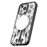 Skeleton Flower Black Impact Magsafe Phone Case for iPhone 16 Pro, iPhone 16 Pro Max