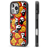 iPhone 16 Pro Max Yin Yang Acid Face Black Impact Phone Case