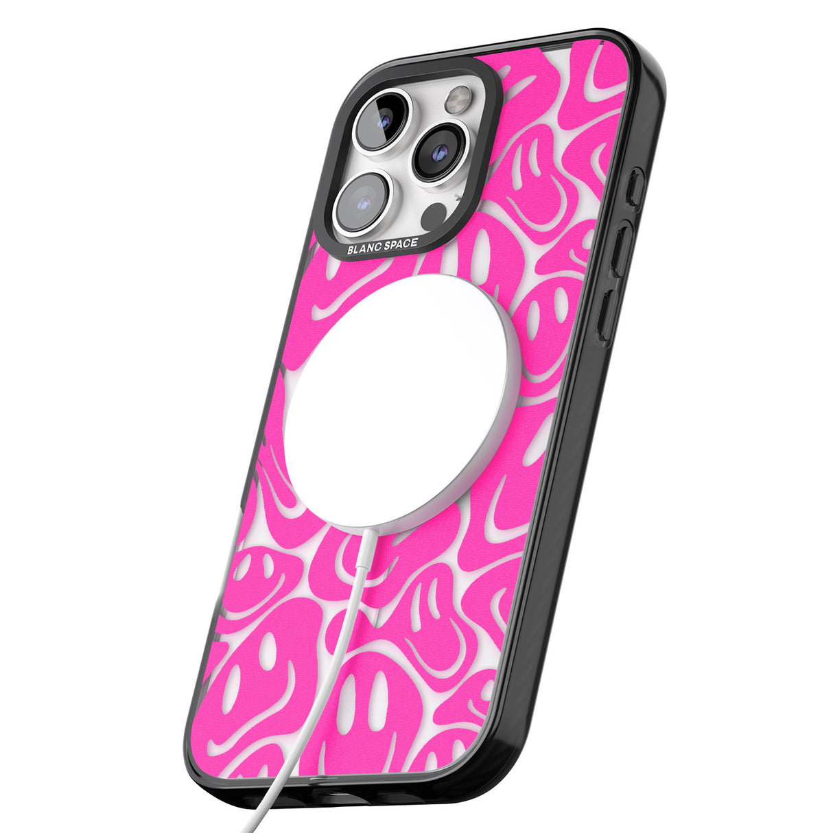 iPhone 16 Pro Max Pink Acid Faces Black Impact Phone Case