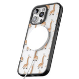 iPhone 16 Pro Max Cute Giraffe Pattern Clear Black Impact Phone Case