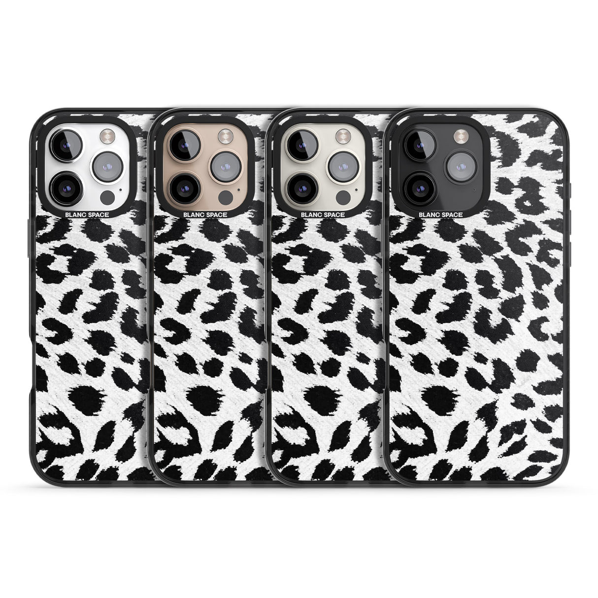 iPhone 16 Pro Max Rar Leopard Print White Black Impact Phone Case