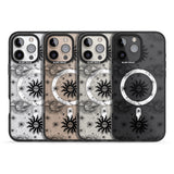 iPhone 16 Pro Max Suns & Clouds Vintage Astrological Black Impact Phone Case