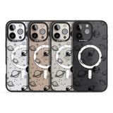 iPhone 16 Pro Max Cosmic Outer Space Design Black on Clear Black Impact Phone Case