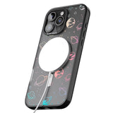 iPhone 16 Pro Max Cosmic Outer Space Design Pastels on Clear Black Impact Phone Case