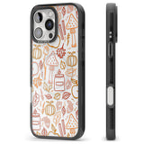 Autumn Line Pattern Black Impact Magsafe Phone Case for iPhone 16 Pro, iPhone 16 Pro Max